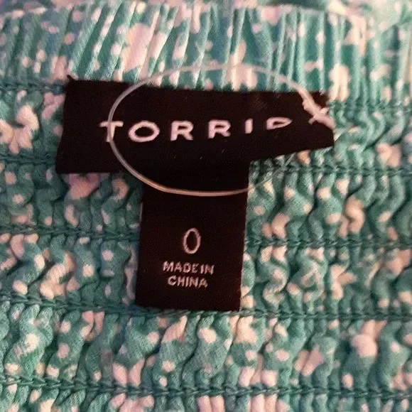 Torrid green floral sz 0 sleeveless Romper - Picture 7 of 7